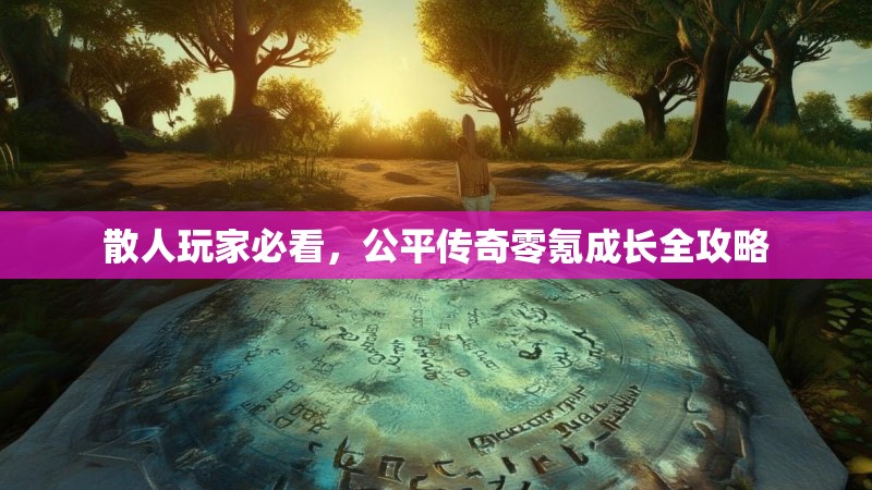 散人玩家必看，公平传奇零氪成长全攻略