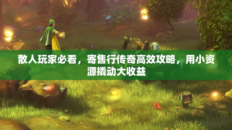 散人玩家必看，寄售行传奇高效攻略，用小资源撬动大收益