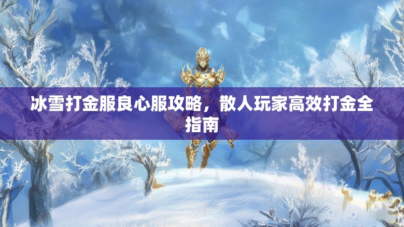 冰雪打金服良心服攻略，散人玩家高效打金全指南