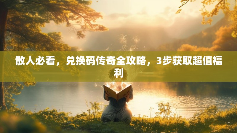 散人必看，兑换码传奇全攻略，3步获取超值福利