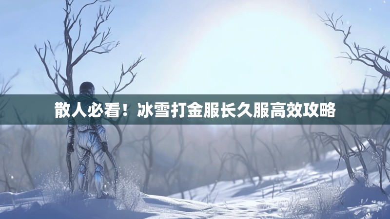 散人必看！冰雪打金服长久服高效攻略