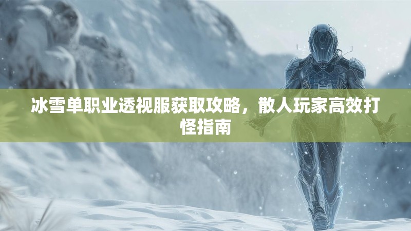 冰雪单职业透视服获取攻略，散人玩家高效打怪指南