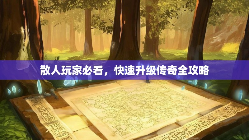 散人玩家必看，快速升级传奇全攻略