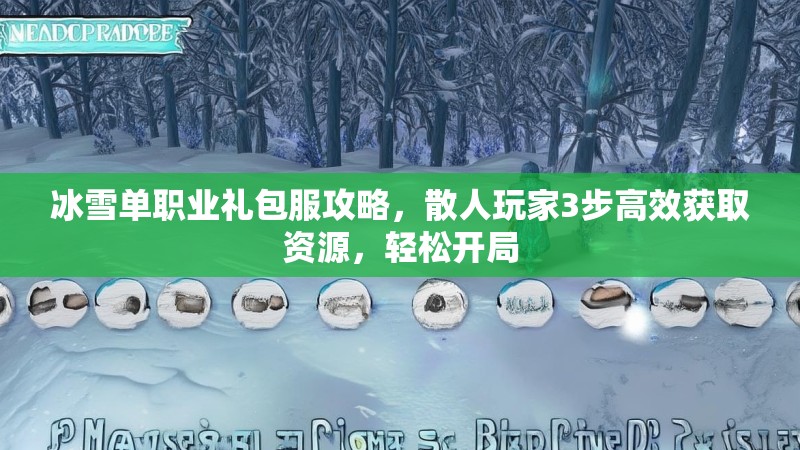 冰雪单职业礼包服攻略，散人玩家3步高效获取资源，轻松开局