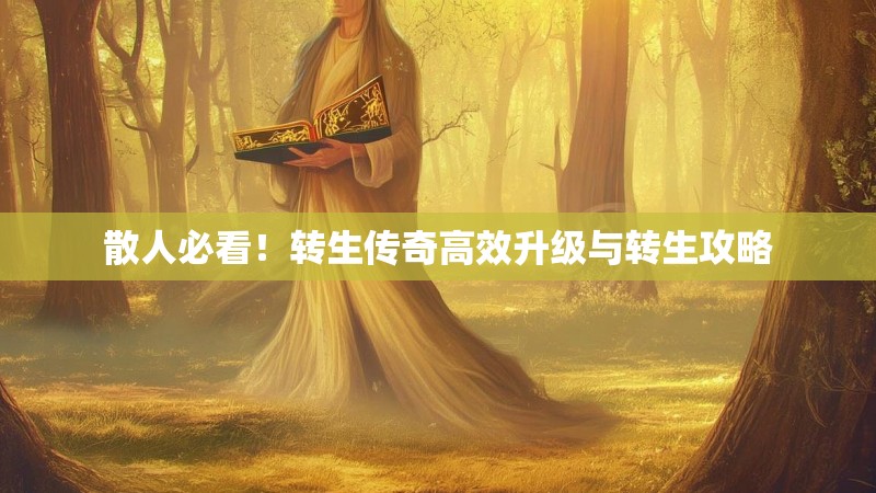 散人必看!转生传奇高效升级与转生攻略 散人必看!转生传奇高效升级与转生攻略