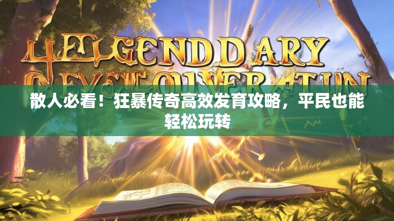 散人必看！狂暴传奇高效发育攻略，平民也能轻松玩转