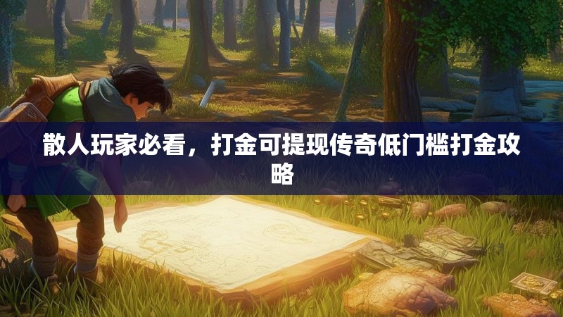 散人玩家必看，打金可提现传奇低门槛打金攻略