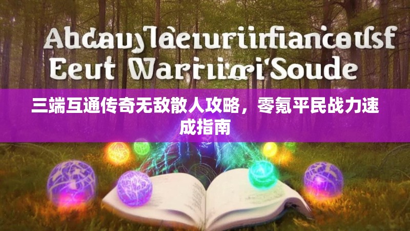 三端互通传奇无敌散人攻略，零氪平民战力速成指南
