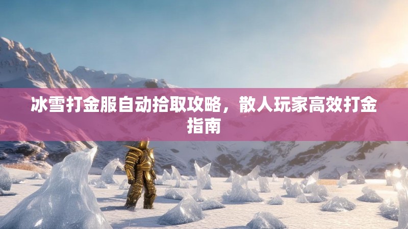 冰雪打金服自动拾取攻略，散人玩家高效打金指南