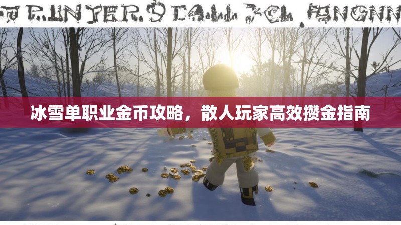 冰雪单职业金币攻略，散人玩家高效攒金指南