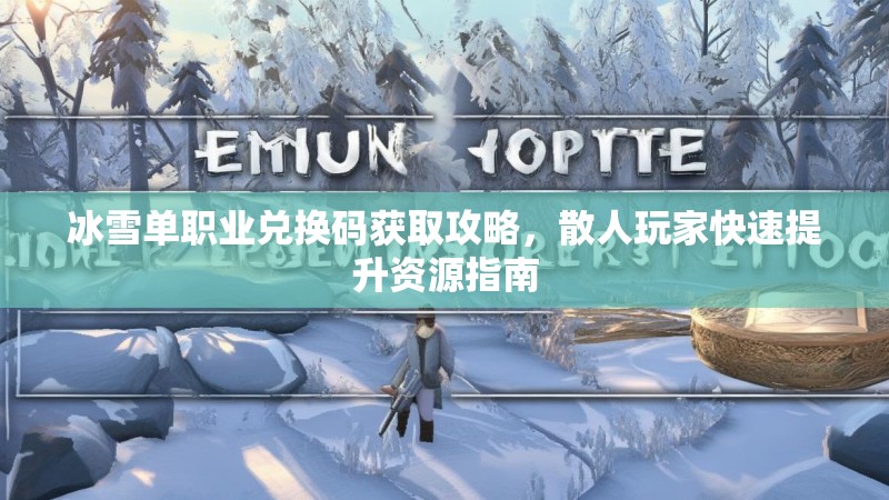 冰雪单职业兑换码获取攻略，散人玩家快速提升资源指南