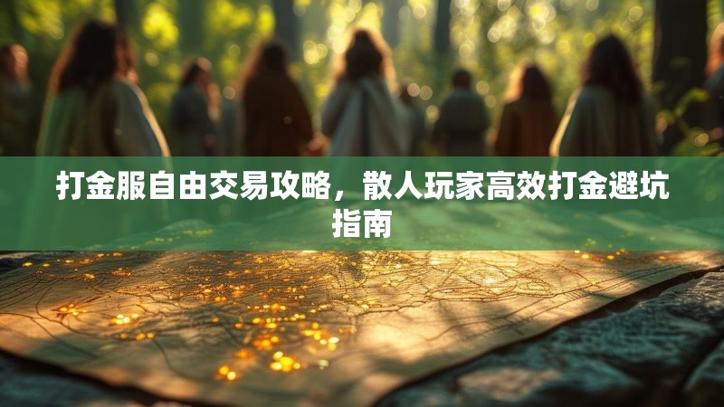 打金服自由交易攻略，散人玩家高效打金避坑指南