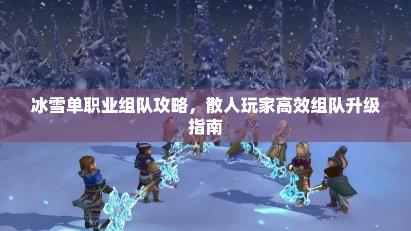 冰雪单职业组队攻略，散人玩家高效组队升级指南