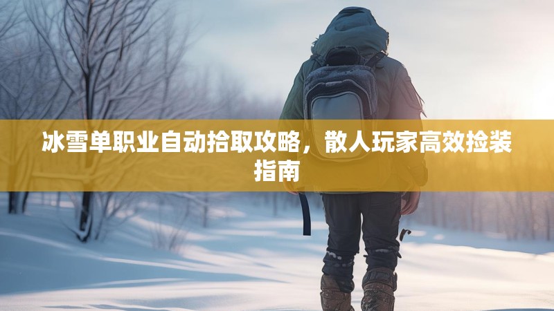 冰雪单职业自动拾取攻略，散人玩家高效捡装指南