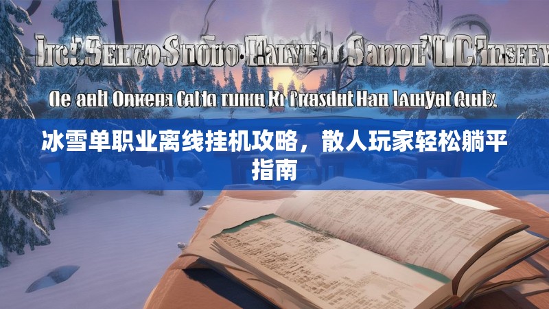 冰雪单职业离线挂机攻略,散人玩家轻松躺平指南 冰雪单职业离线挂机攻略,散人玩家轻松躺平指南