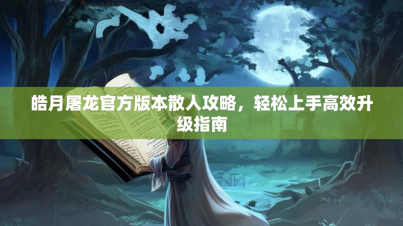 皓月屠龙官方版本散人攻略，轻松上手高效升级指南