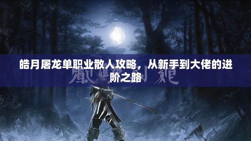 皓月屠龙单职业散人攻略，从新手到大佬的进阶之路