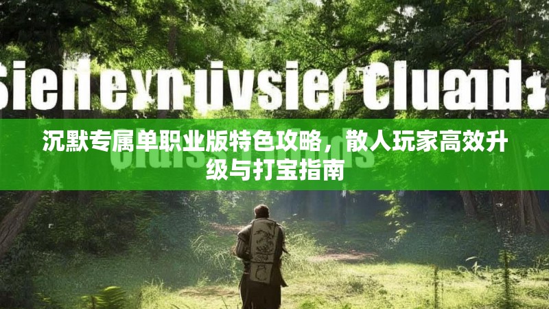 沉默专属单职业版特色攻略，散人玩家高效升级与打宝指南