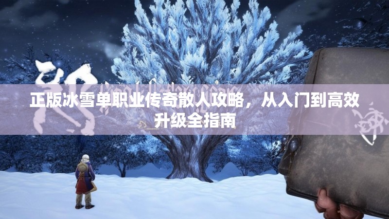 正版冰雪单职业传奇散人攻略，从入门到高效升级全指南