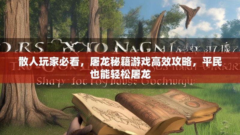 散人玩家必看，屠龙秘籍游戏高效攻略，平民也能轻松屠龙