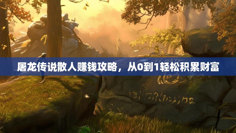 屠龙传说散人赚钱攻略，从0到1轻松积累财富