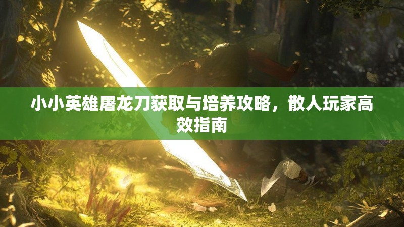 小小英雄屠龙刀获取与培养攻略，散人玩家高效指南