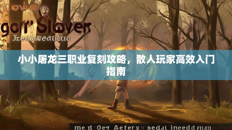 小小屠龙三职业复刻攻略，散人玩家高效入门指南