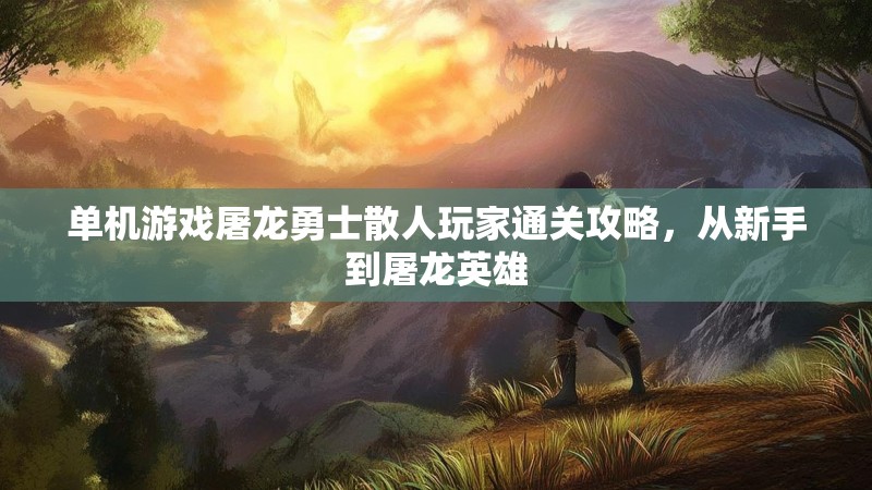 单机游戏屠龙勇士散人玩家通关攻略，从新手到屠龙英雄