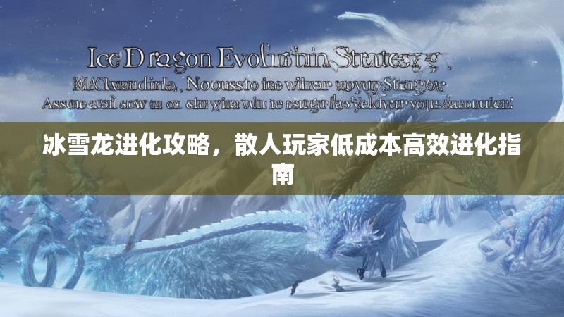冰雪龙进化攻略，散人玩家低成本高效进化指南