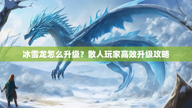 冰雪龙怎么升级？散人玩家高效升级攻略