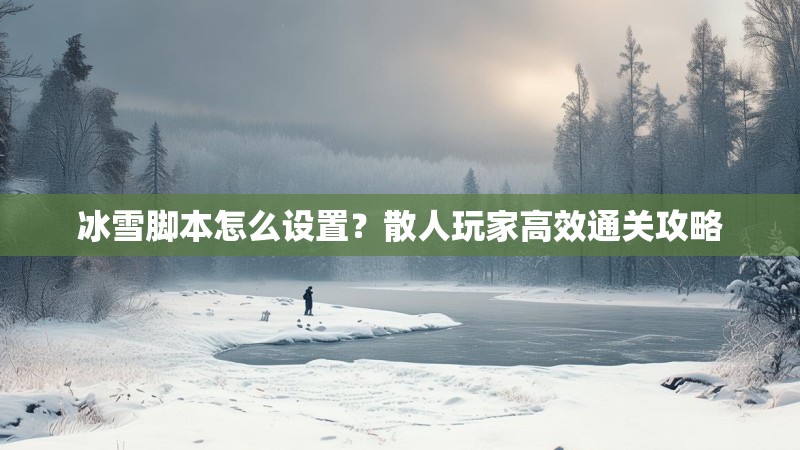 冰雪脚本怎么设置？散人玩家高效通关攻略