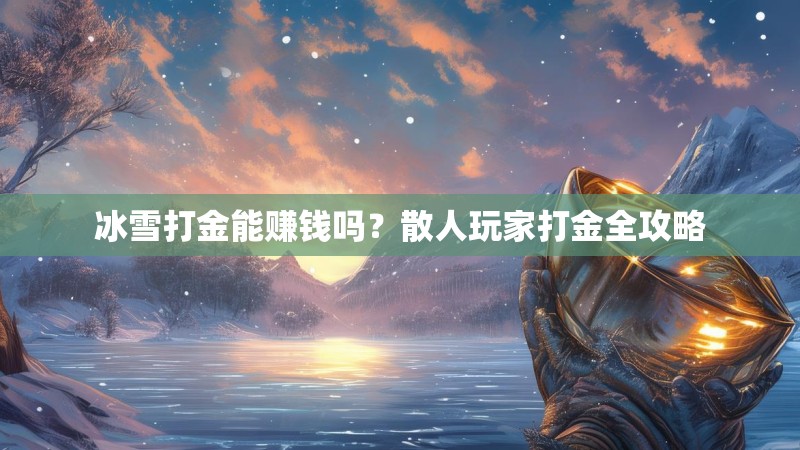 冰雪打金能赚钱吗？散人玩家打金全攻略