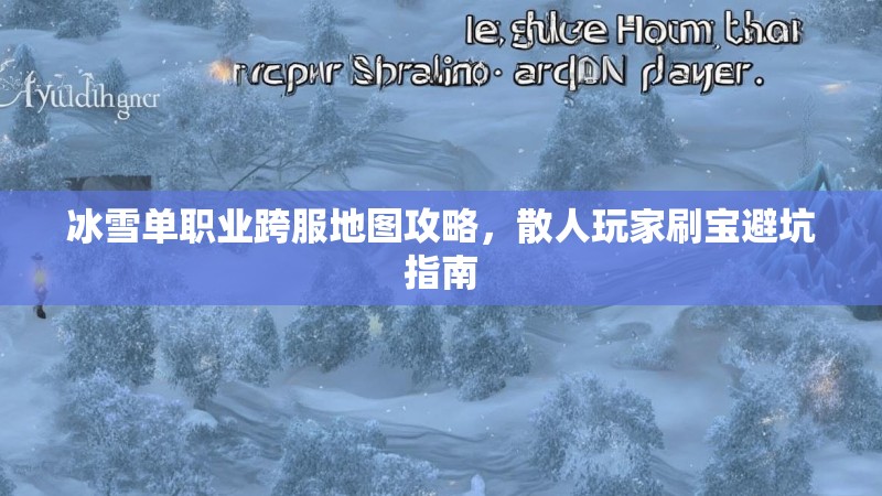 冰雪单职业跨服地图攻略，散人玩家刷宝避坑指南