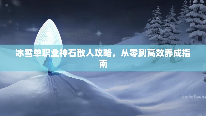 冰雪单职业神石散人攻略，从零到高效养成指南