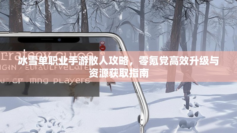 冰雪单职业手游散人攻略，零氪党高效升级与资源获取指南