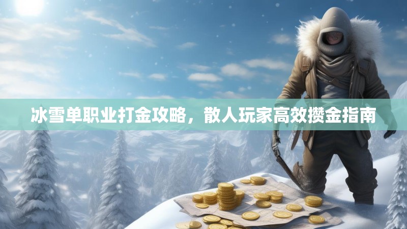 冰雪单职业打金攻略，散人玩家高效攒金指南