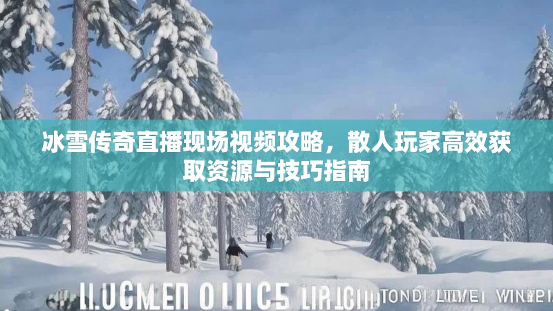 冰雪传奇直播现场视频攻略，散人玩家高效获取资源与技巧指南