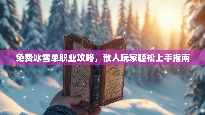 免费冰雪单职业攻略，散人玩家轻松上手指南